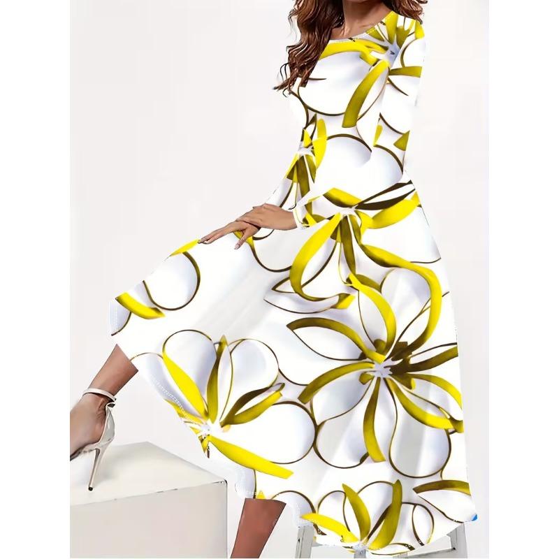 Casual and fashionable long sleeve dress