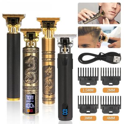 Máquina de corte de cabelo cortador de cabelo recarregável barbeador de barba profissional aparador de cabelo elétrico para homens barbeiro