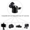Rotary Mount Hot Shoe Ball Head 1/4" Screw Tripod Ball Head  for DSLR/DV