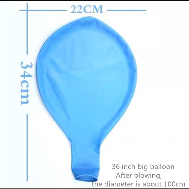 36-Inch Big Latex Balloon, Colorful Round Helium ,Baby Shower, Birthday Party Decoration KTY