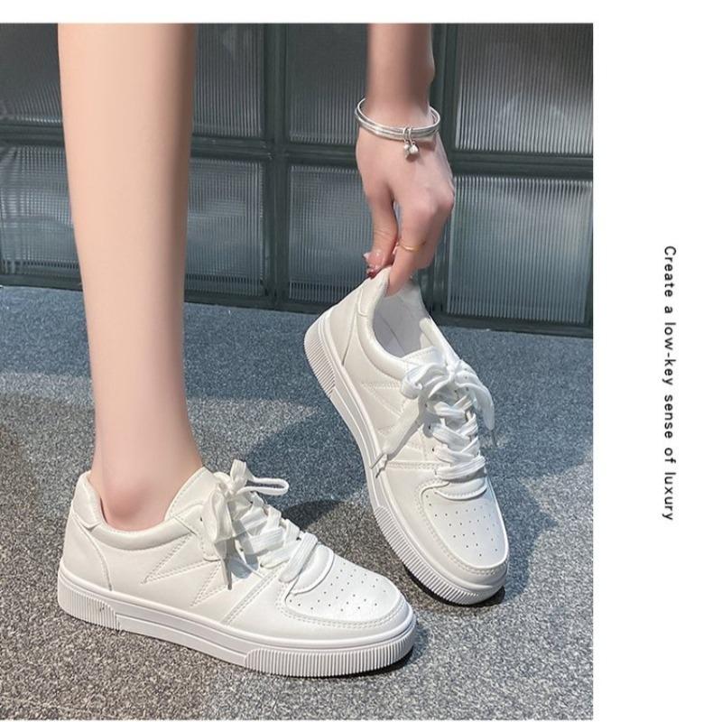 Fashion Women's Vulcanize Shoes Flat Classic Sports Lace Up Skateboard Board Shoe Walking White Running Sneakers