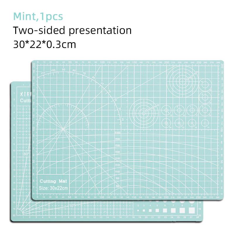 A4 Double-Sided Colored Cutting Mat for Paper, Engraving, Model Clay, and Rubber Stamps