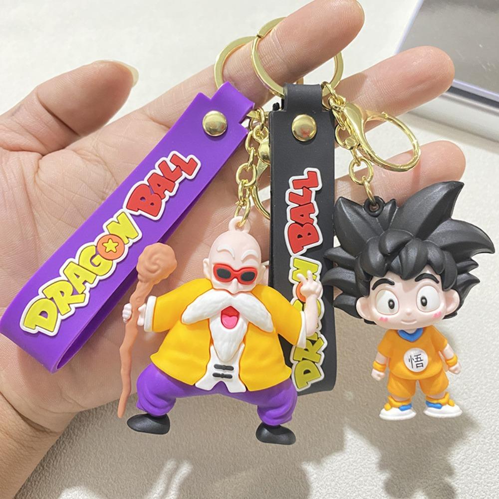 New Fashion Bag Accessories Cartoon Goku Vegeta Super Saiyan Keychain Kawaii llavero Gift for Fans&Couples(Birt