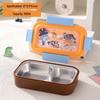 Carina Scatola Pranzo per Studenti a Cartoni Animati - Contenitore Bento e Snack per Bambini