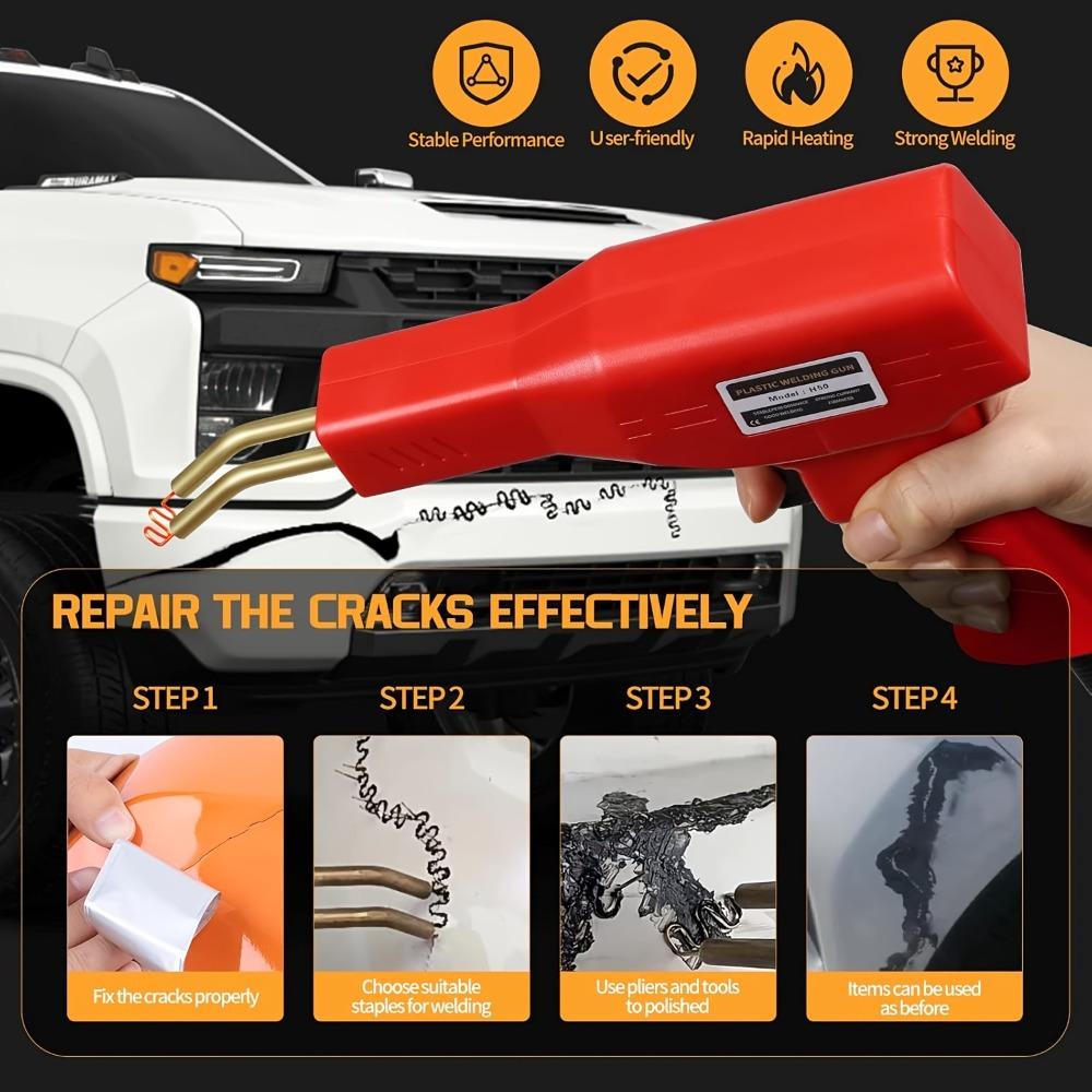 EU Plastic Welding Machine Car Bumper Repair Kit Hot Stapler 4 Specifications of Welding Nails Plastic Welding Tool Kit