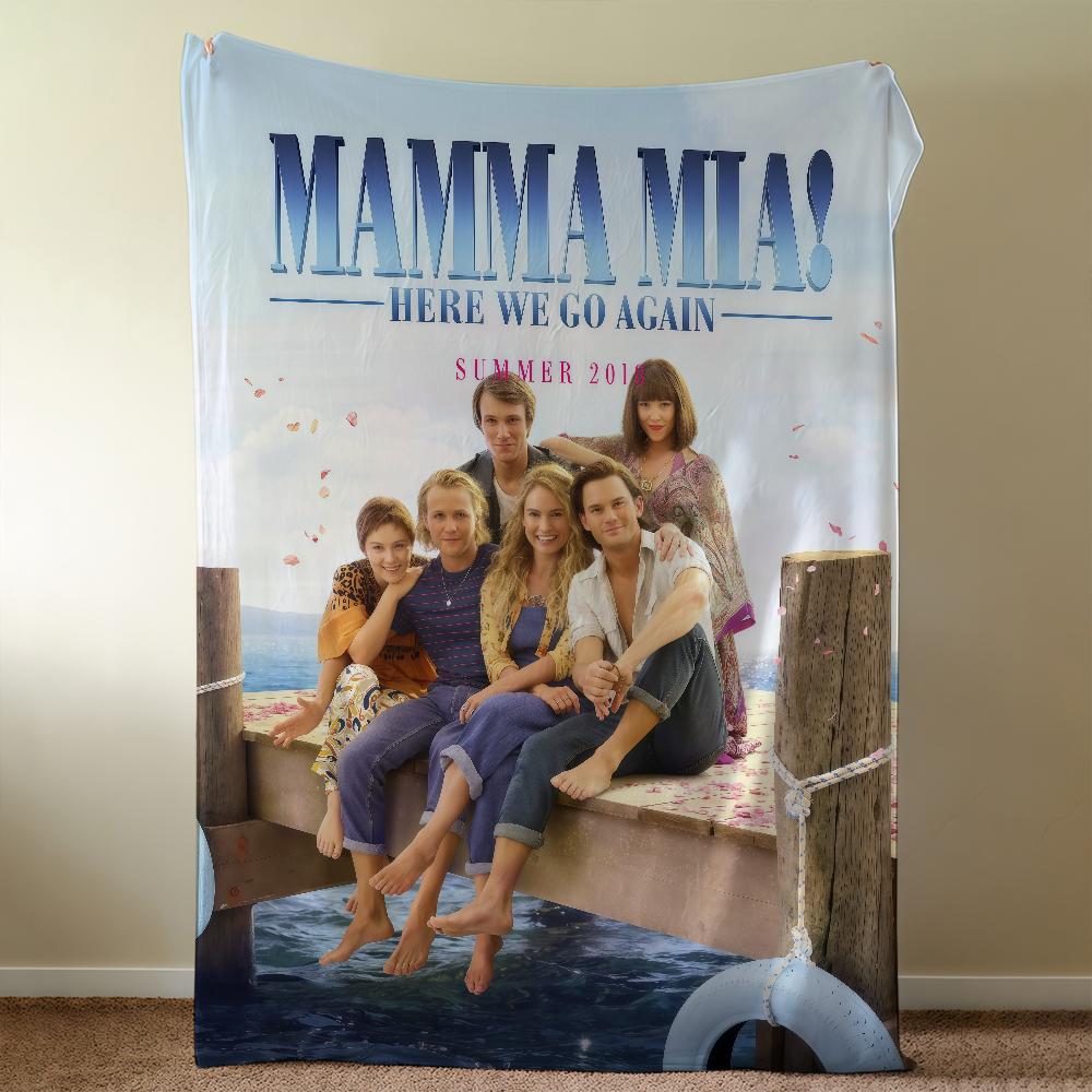 Mamma Mia Here We Go Again Blanket Throw Super Cosy Plush Living Room Sofa Couch Childish Birthday Gifts 75x90cm