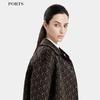 PORTS Women's Black Mixed Wool Blend Short Coat