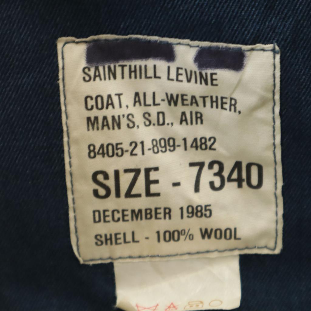 Canadian Army Old All-Weather Coat Stainless Collar Coat Blue With Liner Men's Used