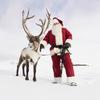Santa Claus Costume Christmas Golden Velvet Suit Adult Cosplay Performance Costume