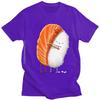 Cute Sushi Hug Tshirts Unisex Pure Cotton Cartoon Japanese Food Tee Streetwear Fashion Top Vintage Novelty Graphic Tshirt