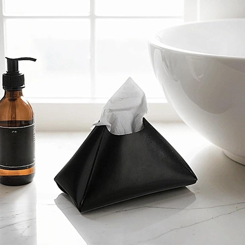 1pc PU Leather Tissue Case Creative Luxury Simples Napkin Box Home Hotel Car Tissue Box Wholesale Gift