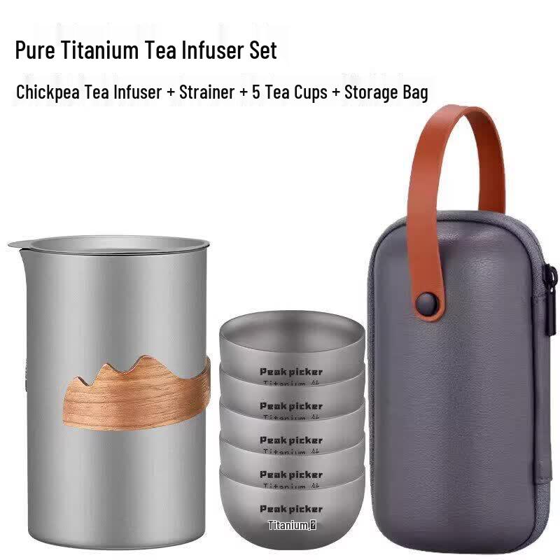 Portable Titanium Travel Tea Set