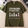 STOP RACISM Printed Tshirt Casual Round Neck Printed Cotton Short Sleeve Tshirts Unisex Round Neck High Quality Tees Clothing