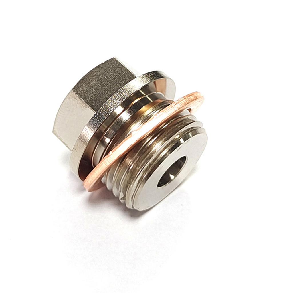 Pressure Sender Adapter Sending Unit Bung Plug M18x1.5 to 1/8" NPT Male Temperature Gauge for Most Engines