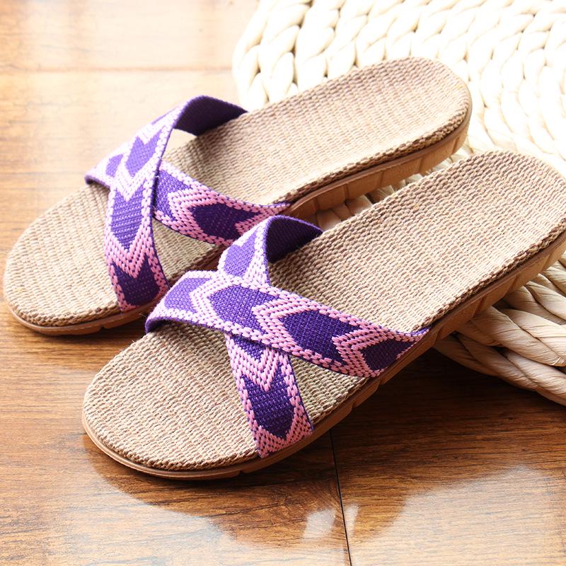 Linen Summer Indoor Anti-Slip Slippers for Couples