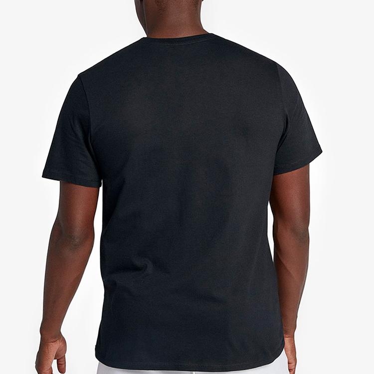 Jordan Embroidered Logo Crew Neck Short Sleeve T-Shirt Men Tops Black DA6800-010
