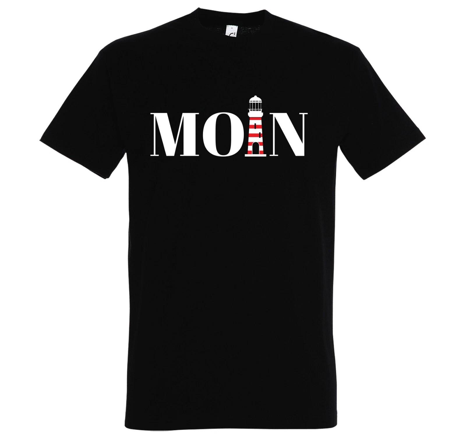 

Youth Designz Men s T-Shirt MOIN Leuchtturm Logo Port Hamburg Anchor Saying Fun 4XL