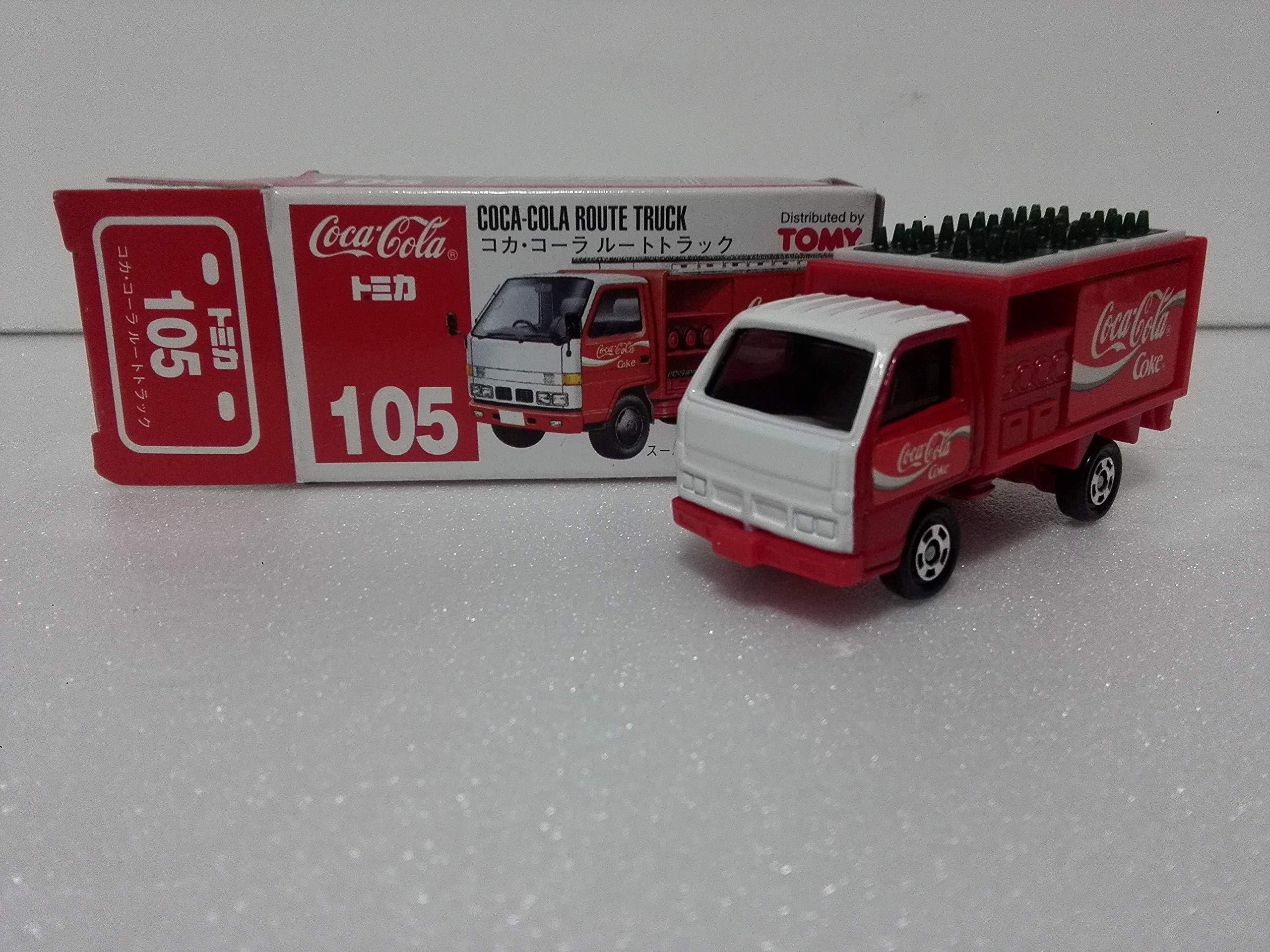 

Out-of-print Tomica No. 105 Coca-Cola Route Truck Red Tomy Long-term storage Crazy Mini Car Circle with case Shipped from Amazon warehouse
