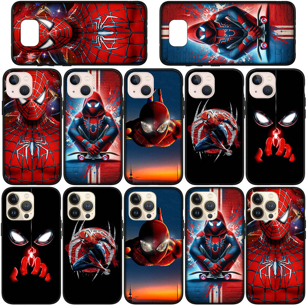 Phone Case for Samsung Galaxy S25 S23 S22 S24 Ultra FE A05 A06 A15 A16 A36 A37 A35 A54 A55 A56 A57 A25 A26 A53 A17 Spider Man Marvel Spiderman Cover