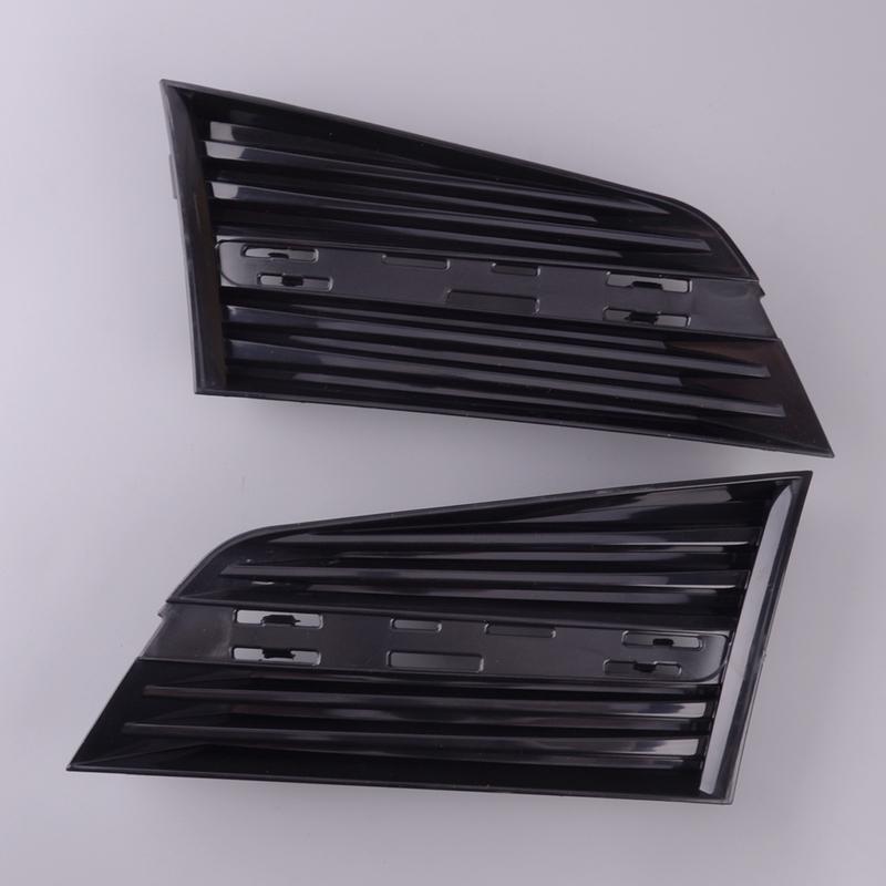 

1 Pair Front Bumper Lower Fog Lights Grills Covers Frames Trims Fit For Cadillac ATS 2014 2015 2016 2017 2018 Black