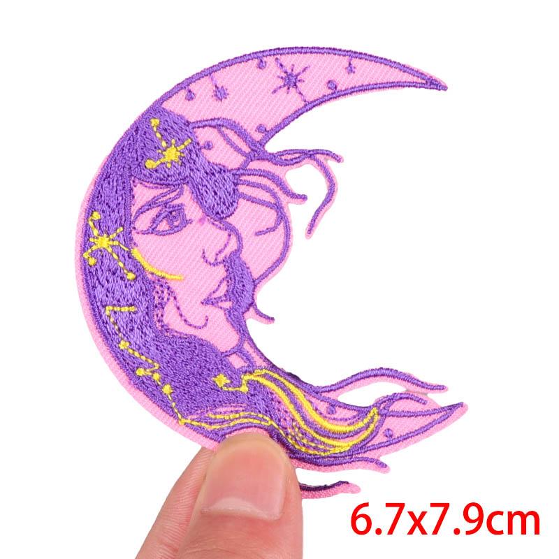 Cartoon Patch Sun Moon Embroidered Patches DIY Iron On Patches For Clothing Jackets Jenas Backpack Sew Embroidery Badges Sticker