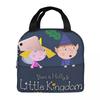 Ben And Hollys Cartoon Merch Insulated Lunch Bag For Picnic Food Storage Bag Reusable Cooler Thermal Lunch Boxes
