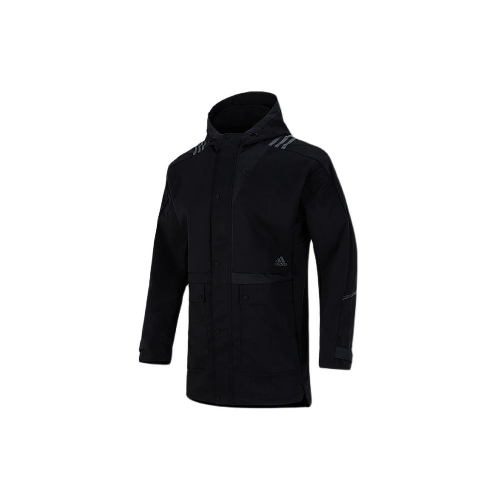 Adidas Utility Pocket Sport Hooded Jacket Men Outerwear Black H40227