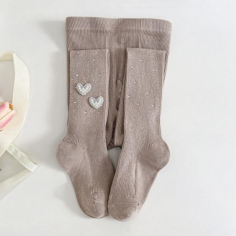 Kids Tights For Girls White Sparkling Pantyhose Spring Fall Dressy Leggings with Rhinestones Dressy Autumn Tights