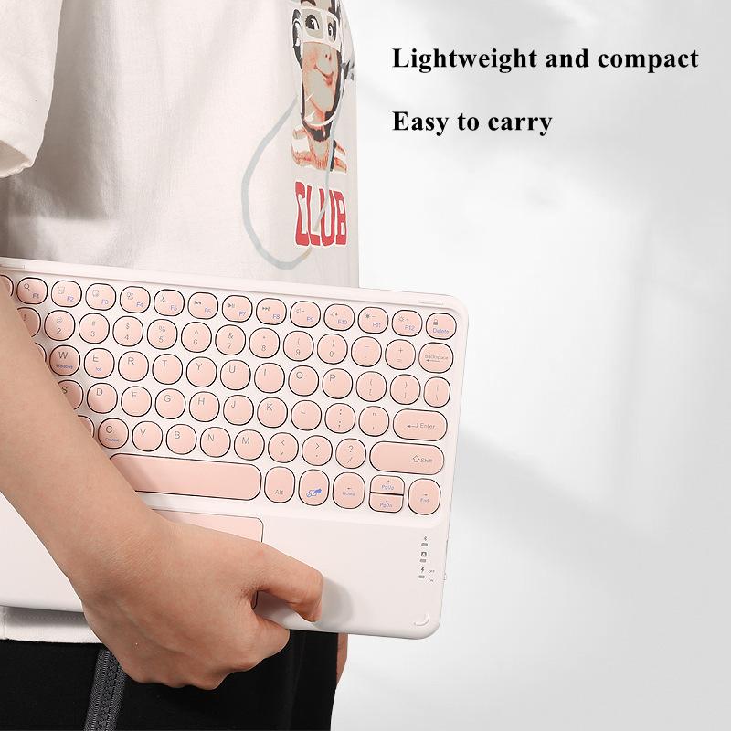 Bluetooth Wireless Keyboard With Touchpad Hebrew Spanish Korean For iPad Pro Air for Huawei Android Windows Tablet