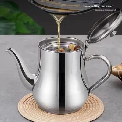 Stainless Steel Oil Pot with Filter, Large Capacity, Thickened for Home Use