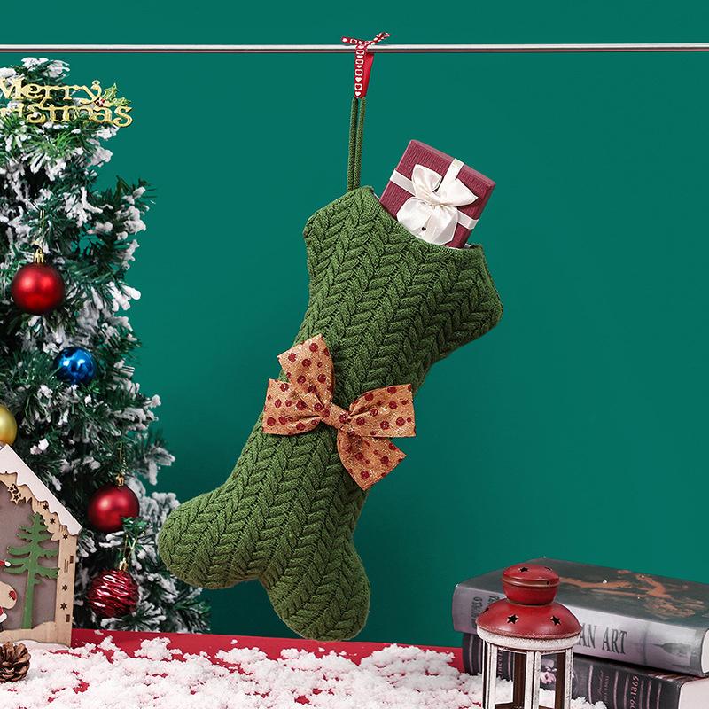 New Arrivals Gift Bags Christmas Large Gift Bags Festive Vibes Knitted Wool Hanging Decorations
