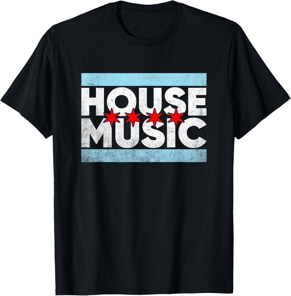 Chicago House Music - EDM DJ Retro Sliten T-shirt