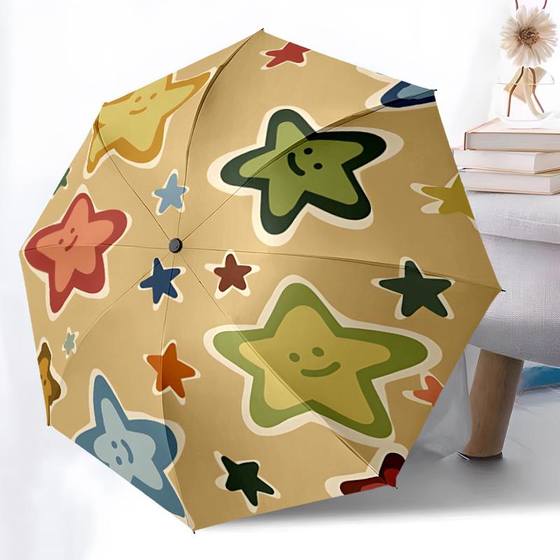 1pc Starry Sky Fashionable Automatic Opening/Closing Folding Umbrella with 8 Bones, Windproof Portable, Daily Use158