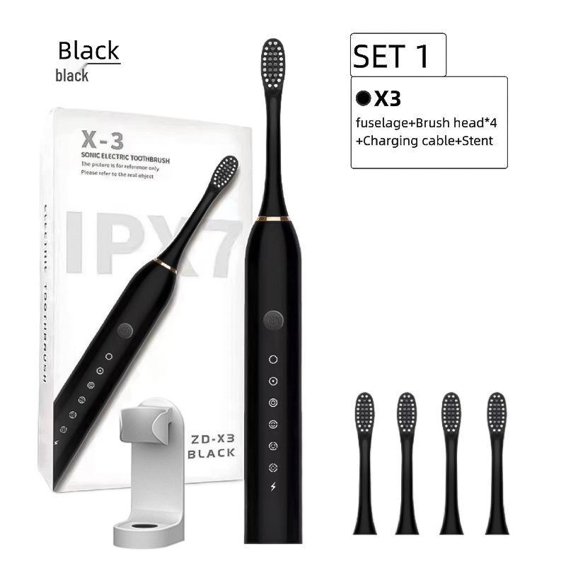 Universal Electric Toothbrush Set: Soft Bristle, Portable, for Adults & Children