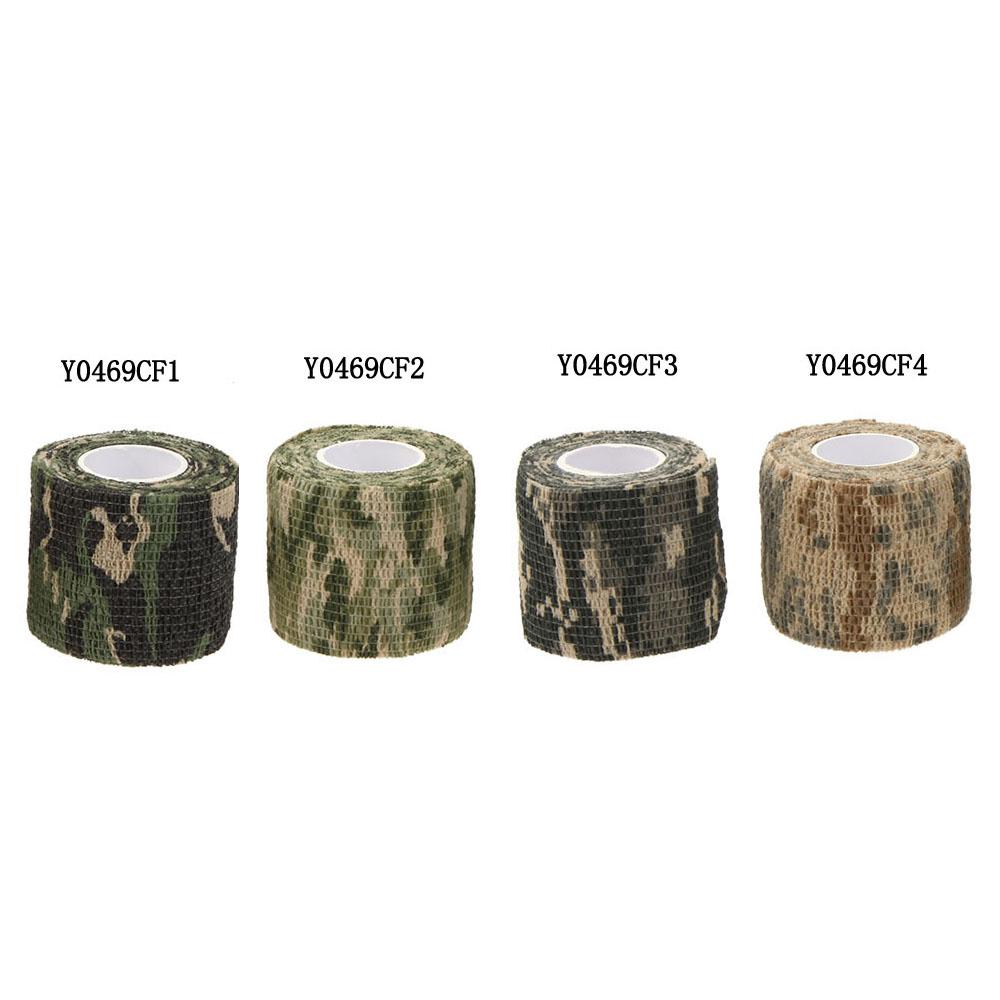 

1 Roll Reusable Outdoor Military uflage Hunting Camping Cycle Wrap Elastic Stlth Tape 5CMx4.5M