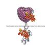 Pan Jia S925 Zodiac Cartoon Pendants: White Copper Beads for DIY Bracelets & Light Luxury Necklaces