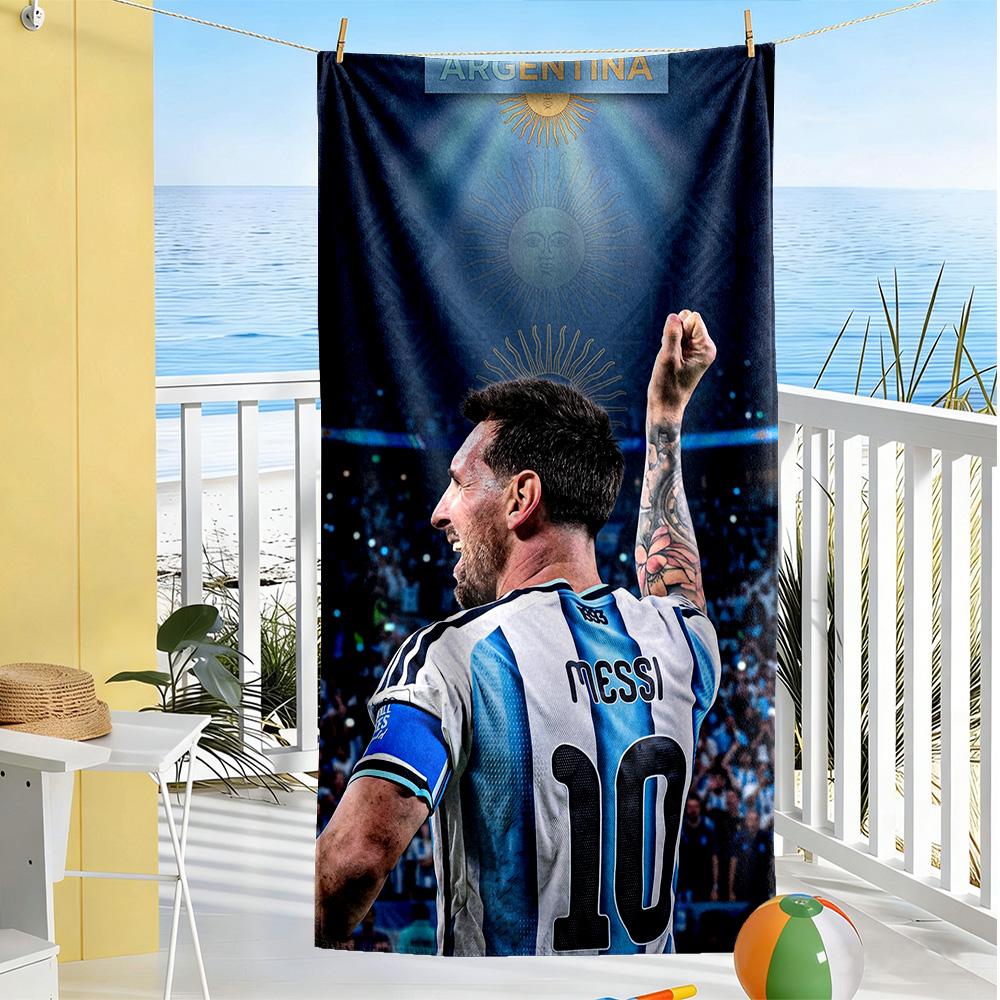Messi Beach Towel High Absorbency & Quick-Dry Comfortable Lightweight