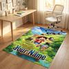 Personalized Crystal Velvet Carpet,One Piece Custom Printed Name, Plush Area Rug For Home Indoor Decor