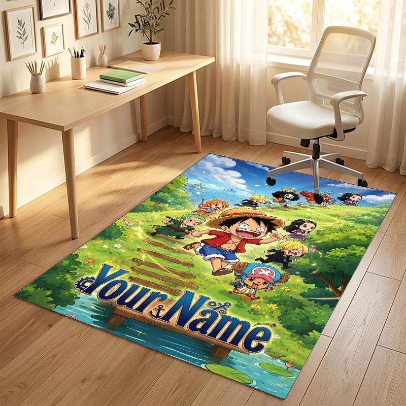 Personalized Crystal Velvet Carpet,One Piece Custom Printed Name, Plush Area Rug For Home Indoor Decor