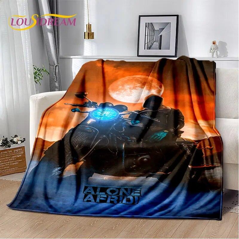 Pătură de pluș moale cu craniu de motocicletă retro, vintage, pătură de flanel, pătură pentru sufragerie, dormitor, pat, canapea, husă de picnic