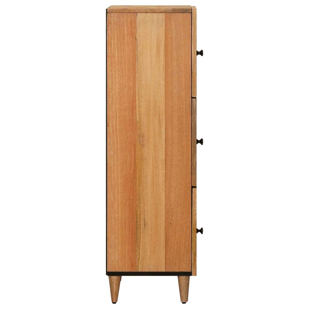 Highboard with Storage Natural Finish 40 x 33 x 110 cm Solid Mango Wood