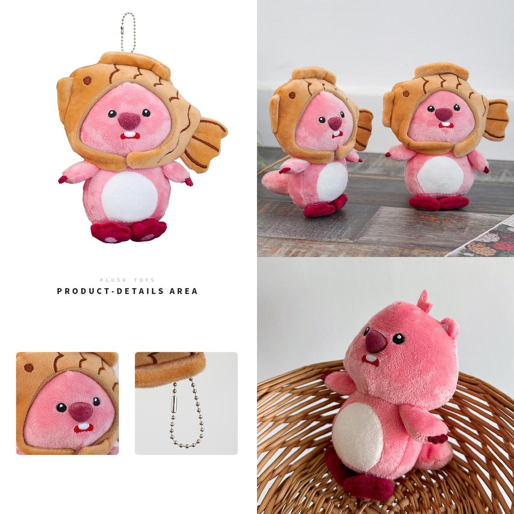 Cute Beaver Plush Toy Keychain Pendant With Soft Short Plush Wholesale Hanging Decoration For Bags