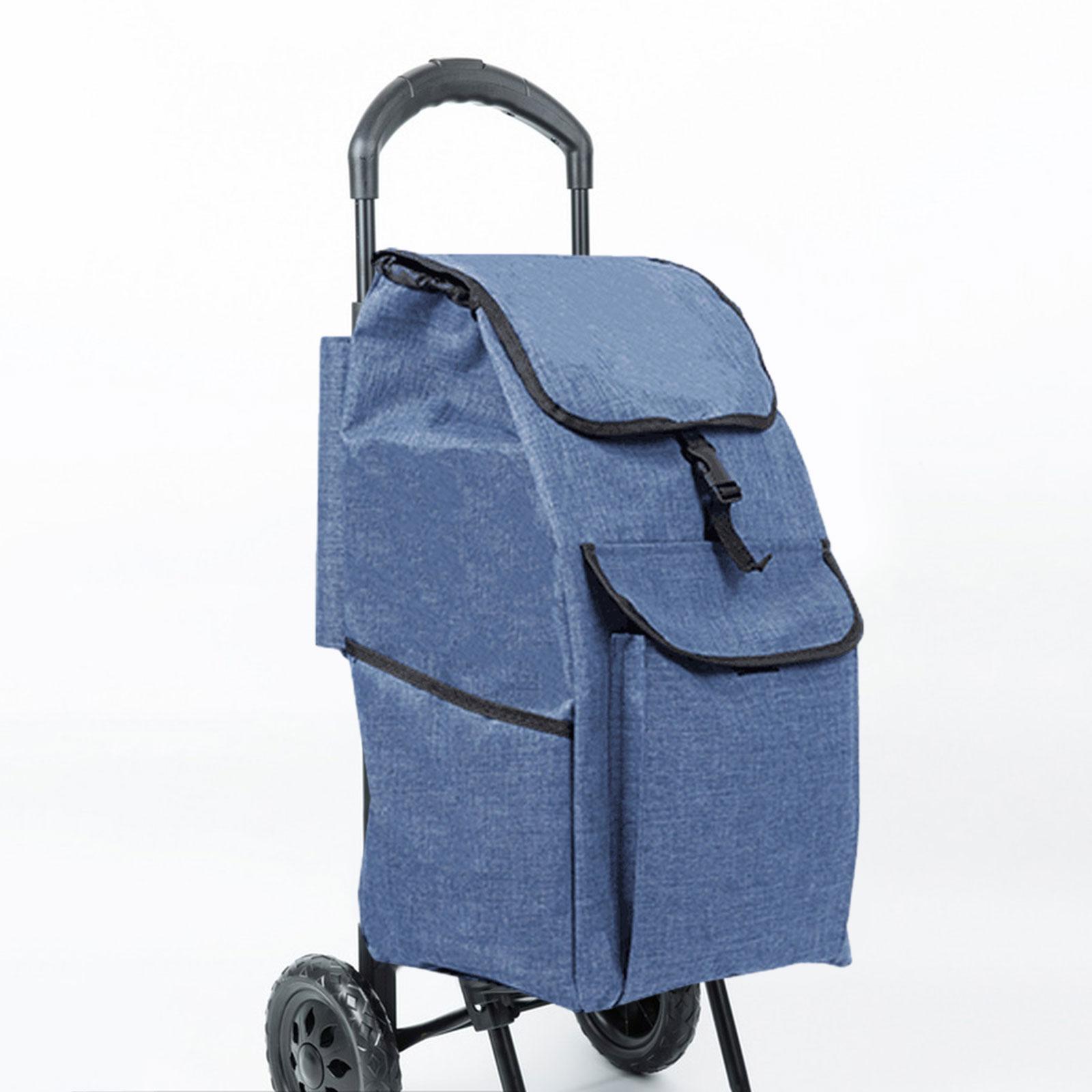 Shopping Trolley Replacement Bag Large Capacity Removable Folding Handtruck Bag for Household Office Kitchen Utility Cart