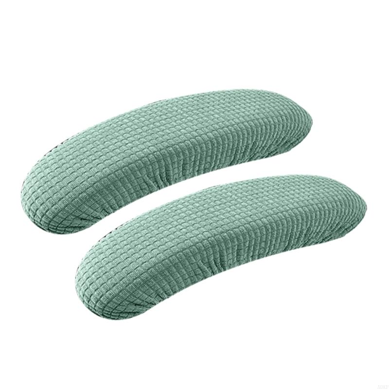 2er-Pack Armlehnen-Schutzbezüge mit Gummiband zur sicheren Befestigung an verschiedenen Bürostühlen, bietet A0KF