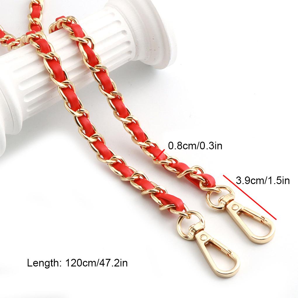Bag Chain Leather Belt Shoulder Strap Metal Buckle Extension Girl Women Handbag Messenger Crossbody Purse Accs