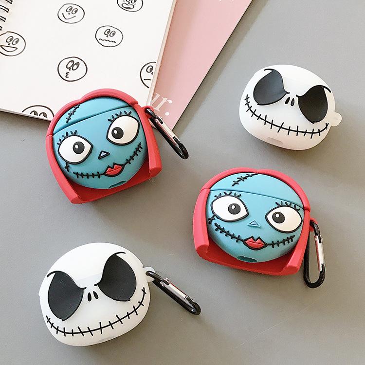 Glow-in-the-Dark Skull AirPods Pro Case - Bluetooth Protective Cover for Apple 2nd & 3rd Gen