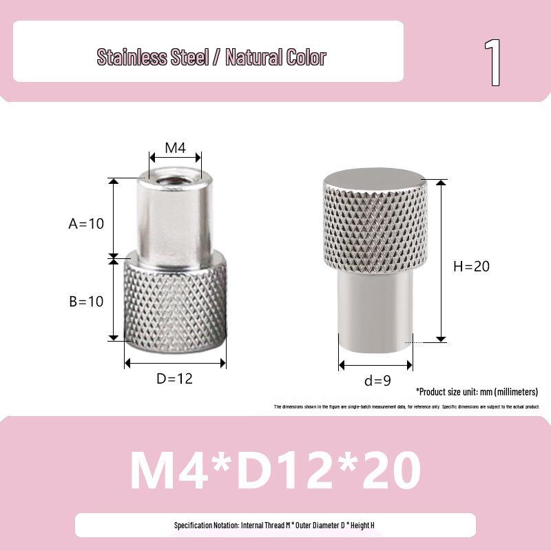 Hongkangming Stainless Steel Knurled Hand-Twist Nut for M3-M12.