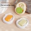 Dinosaur Double-Layer Soap Dish - Draining, Dustproof & Splashproof for Bathroom Countertop