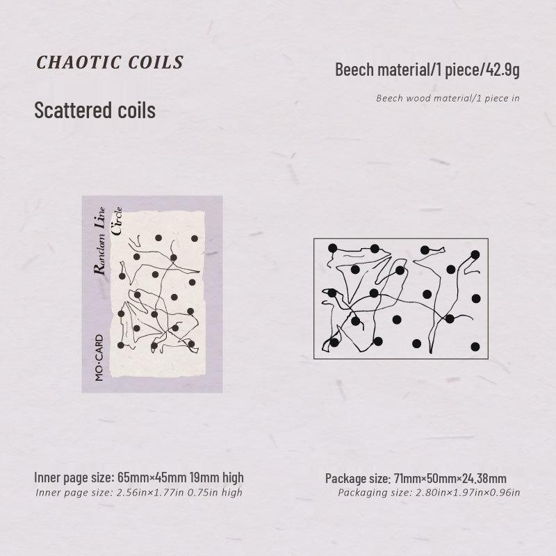 Mò Mò Beech Wood Silent Poem Retro Diary Floral Stamp Set - 6 Styles