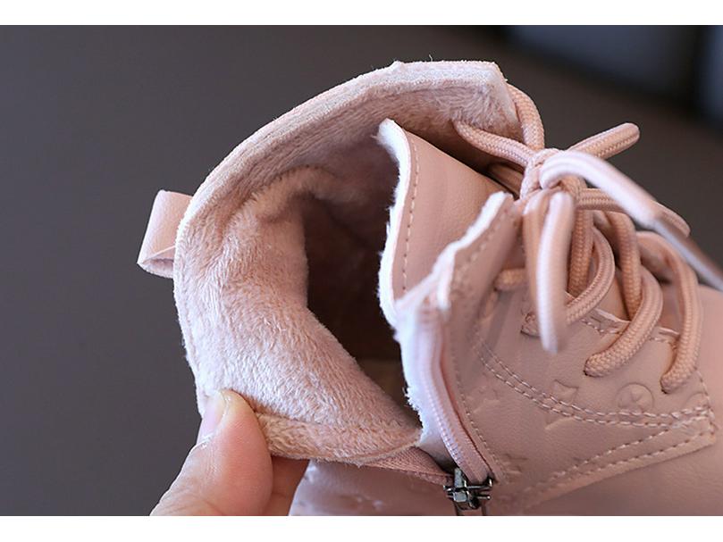 2024 Zimowe Dziecięce Ocieplane Skórzane Martensy - Brytyjski Styl dla Chłopców i Dziewczynek